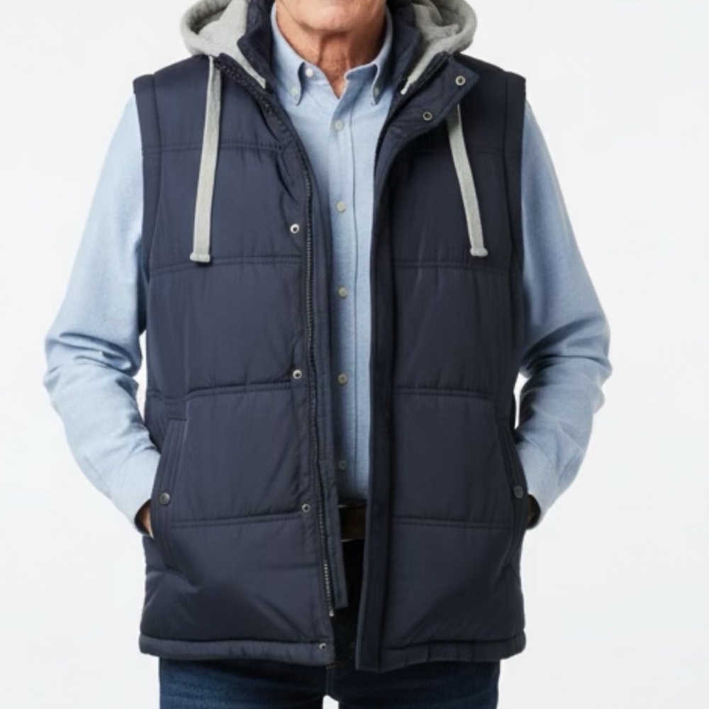 Weatherproof Gray Hooded Vest